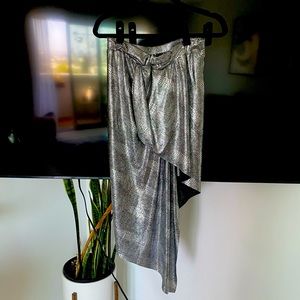 Brand new with tag metallic silver skirt